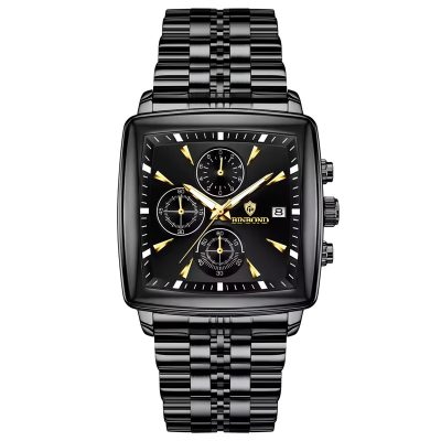 ساعت مچی عقربه‌ای کوارتز مردانه بین باند مدل کلاسیک بند استیل سه موتور فعال کرنوگراف کد A5