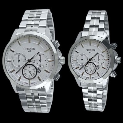 ست ساعت مچی عقربه‌ای کوارتز زنانه و مردانه مدل تک موتور طرح کورنو کد 001