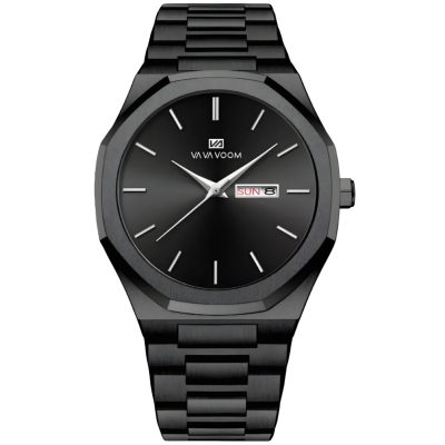 ساعت مچی عقربه‌ای کوارتز مردانه وا وا ووم مدل کلاسیک لوکس دی دیت بند استیل کد ۲