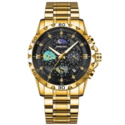 ساعت مچی عقربه‌ای کوارتز مردانه بین باند مدل سه موتور فعال کورنوگراف قفل مخفی کد tm