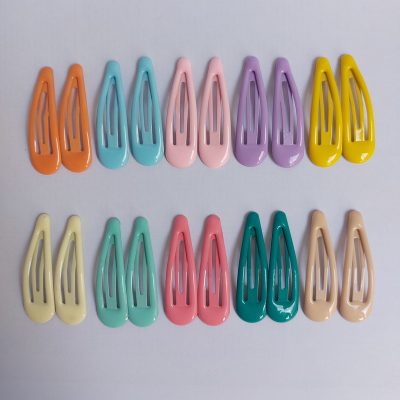 گیره مو زنانه مدل تق تقی پاستیلی مجموعه 20 عددی