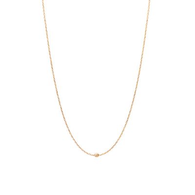 گردنبند طلا 18 عیار زنانه الی گالری مدل تک گوی البرناردو