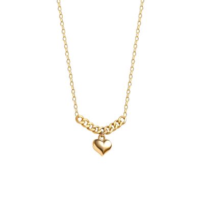 گردنبند طلا 18 عیار زنانه ماوی گالری مدل کارتیه و قلب توپر