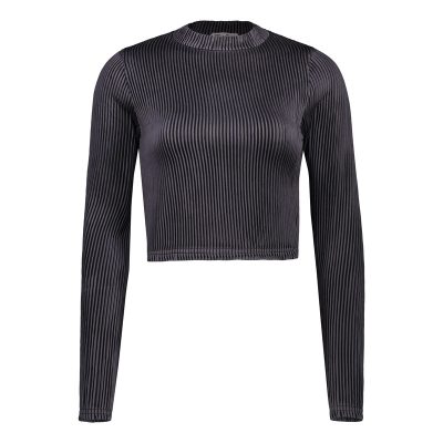 کراپ‌ تی‌شرت آستین بلند زنانه مون‌سا مدل 41082410003-59