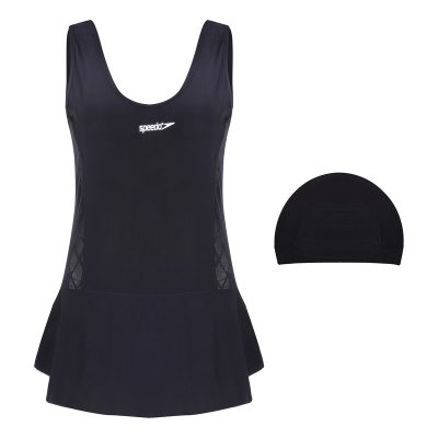 مایو زنانه مدل 17155 به همراه کلاه شنا