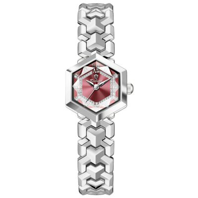 ساعت مچی عقربه‌ای کوارتز زنانه بین باند مدل مینیمال لوکس بند استیل قفل دستبندی کد ۲