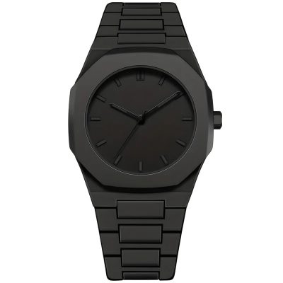 ساعت مچی عقربه‌ای کوارتز مردانه مدل اسپرت بند سبک قفل مخفی کد ۱.۶