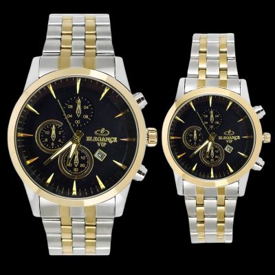 ست ساعت مچی عقربه‌ای کوارتز زنانه و مردانه مدل تک موتور کورنو کد 001