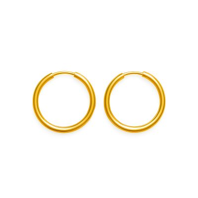 گوشواره حلقه ای طلا 18عیار زنانه مدوپد کد FA00011