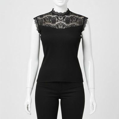 بلوز زنانه مدل یقه دانتل