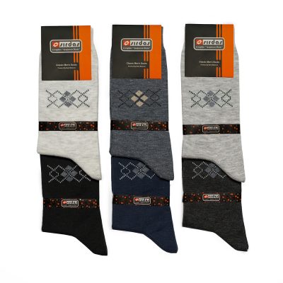 جوراب ساق بلند مردانه سیرداش مدل 97 بسته 6 عددی